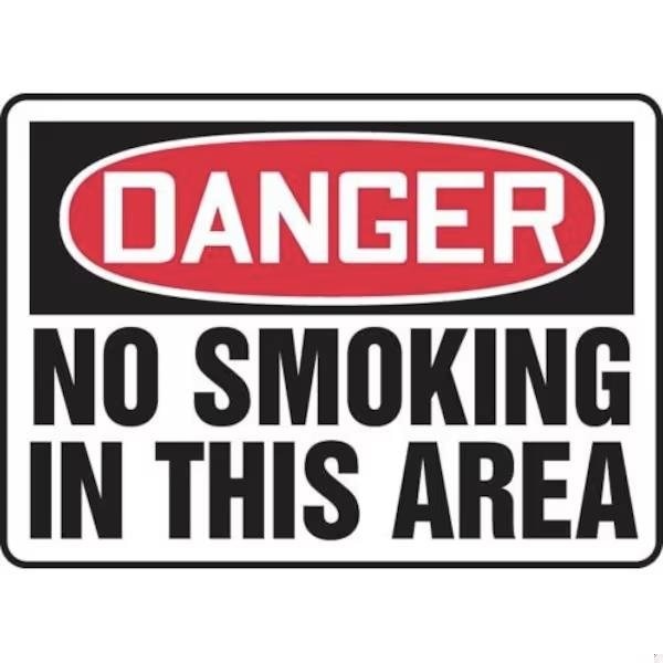 Accuform OSHA DANGER Safety Sign NO SMOKING MSMK006VA MSMK006VA - main
